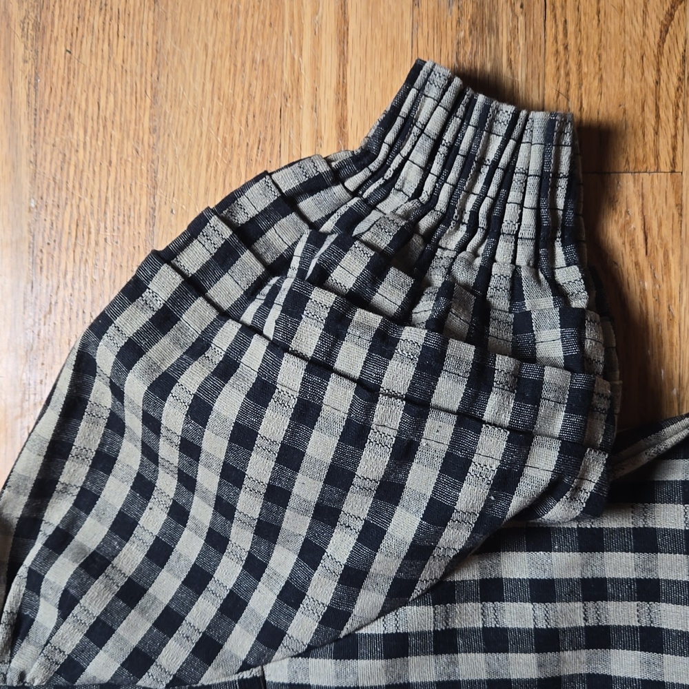 BN Free People Afternoon The Polly gingham plaid puff sleeve mini dress - Picture 5 of 7
